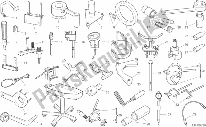 Toutes les pièces pour le Outils De Service D'atelier (moteur) du Ducati Diavel 1260 USA 2019
